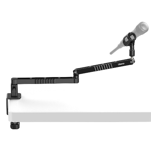 [𝐔𝐩𝐠𝐫𝐚𝐝𝐞𝐝]ULANZI LS26 Low Profile Mic Stand, Aluminum Mic Arm Desk Mount 360° Adjustable Foldable Microphone Boom Arm for Podcast/Streaming/Gaming/Radio Studio 1/4" 3/8" 5/8" for Most Mics