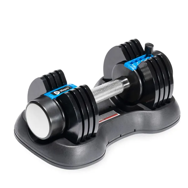 Lifepro Adjustable Dumbbell - 5-in-1, 25lb dumbell Adjustable Free Weights Plates and Rack - Hand Weights for Women and Men - Adjustable Weights, 5lb, 10lb, 15lb, 20lb, 25lb