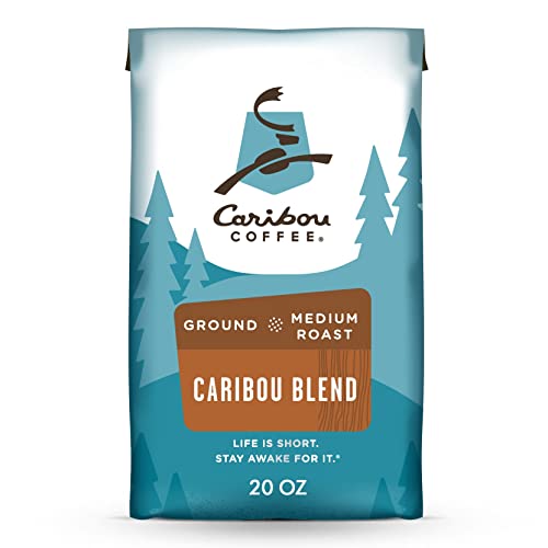 Caribou Coffee, Medium Roast Ground Coffee - Caribou Blend 20 Ounce Bag - Caribou Blend