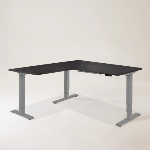 Grove Standing Desk - Oak Black - Gray