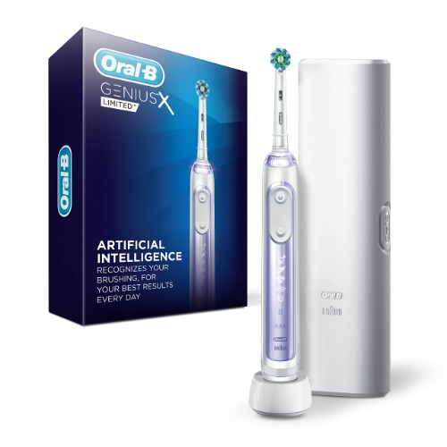Oral-B Genius X Limited, Electric Toothbrush with Artificial Intelligence, Rechargeable Toothbrush (1) Replacement Brush Head, Travel Case, Orchid Purple - Genius X Limited Purple