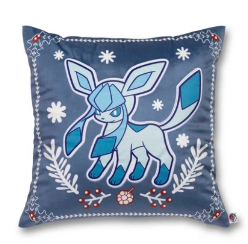 Glaceon Pokémon Holiday Blue Throw Pillow Case