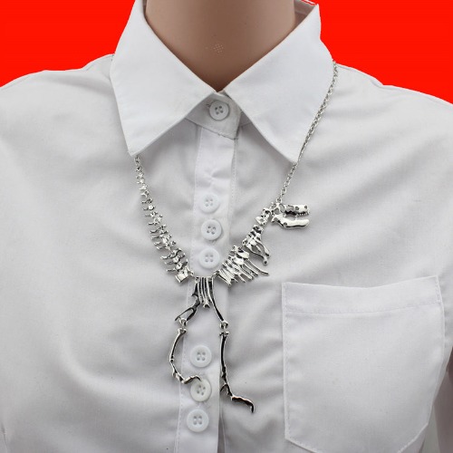 T-Rex Statement Necklace - Silver