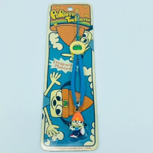 PARAPPA THE RAPPER Strap with Mascot Figure Japan PlayStation Sony 2001