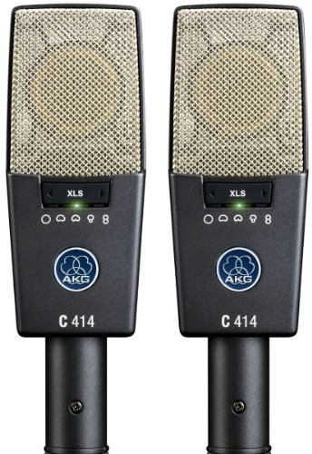 AKG Pro Audio C414 XLS Stereoset Instrument Condenser Microphone, Multipattern, Matched Pair - C414 - Instrumentals - Pair