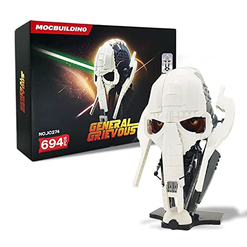 MOCBUILDING General Grievous Helmet Model MOCBUILING Blocks Toys (694pcs)，for Adult or Kids Brithday Gift.