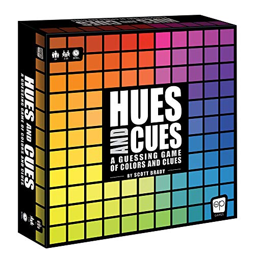 USAOPOLY Hues and Cues Board Game for 3 to 10 Players | Ages 8+ | 480 Color Squares | Connect Clues and Guess - Board Games