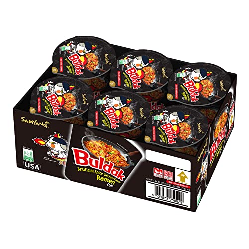 Samyang Buldak Spicy Hot Chicken Stir-Fried Cup Noodles (Pack of 6) - Small_Pack of 6
