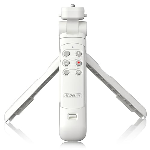 AODELAN Wireless Shooting Grip Tripod with Remote Control for Vlogging, for Sony ZV-E10,ZV-1, a6100, a6400, a6600, a7 III, a7R III, a7R IV, a9, a9 II, Replace Sony GP-VPT2BT（White） - For Sony
