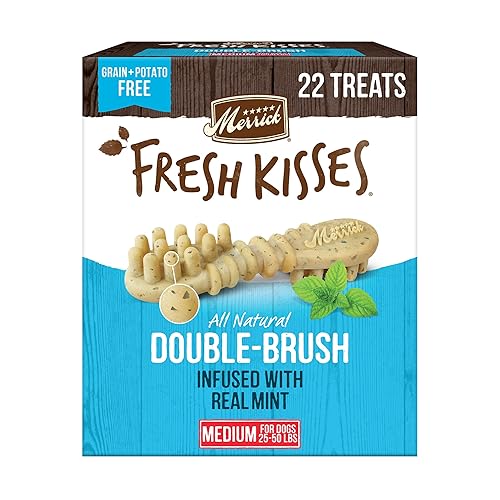 Merrick Fresh Kisses Natural Dental Chews - Medium - 22 Count (Pack of 1)