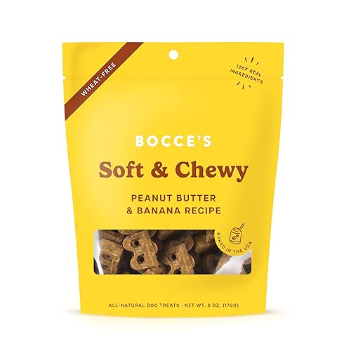 Bocce's Bakery Oven Baked PB & Banana Recipe Treats for Dogs - 6 Ounce (Pack of 1)