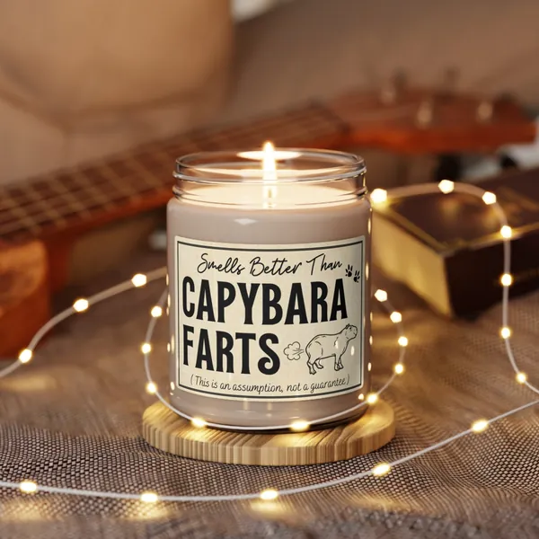 Capybara Gift Capybara Candle Capybara Christmas Funny Capybara Gifts Gift for Animal Lover Fart Candle Funny Candles Capybara Home Decor