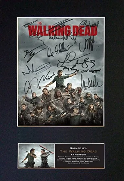 THE WALKING DEAD No2 Signed Autograph Mounted Photo Reproduction PRINT A4 Rare Perfect Birthday (297 x 210mm) #724 (Not Framed)