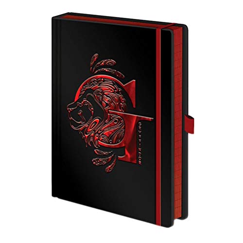 HARRY POTTER Hardcover A5 Notebook Embossed with Gryffindor Foil Design - Official Merchandise