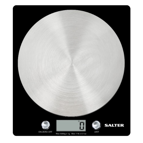 Salter Disc Electronic Scale / Black/Chrome