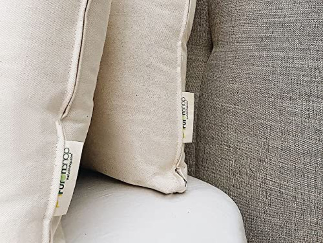 The Futon Shop Organic Wool Pillow, Perfect Pillow for Side Sleepers, Pillow for Neck and Shoulder Pain, Bed Pillows Standard Size Set of 2. The Perfect Fluffy Pillows, Standard Pillows Set of 2 - 20x26