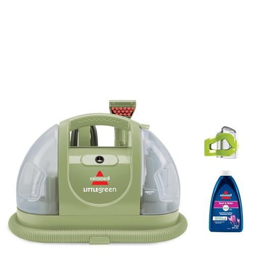 BISSELL Little Green Multi-Purpose Portable Carpet and Upholstery Cleaner, Car and Auto Detailer, with Exclusive Specialty Tools, Green, 1400B - Little Green