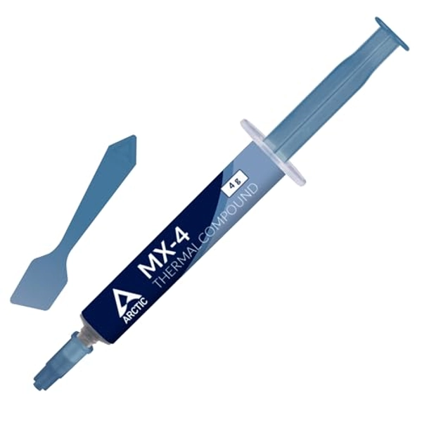 ARCTIC MX-4 (incl. Spatula, 4 g) - Premium Performance Thermal Paste for all processors (CPU, GPU - PC, PS4, XBOX), very high thermal conductivity, long durability, safe application, CPU Thermal Paste