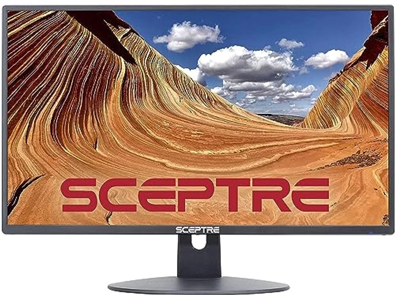 Sceptre 24-inch Professional Thin 1080p LED Monitor 99% sRGB 2x HDMI VGA Build-in Speakers, Machine Black (E248W-19203R Series)