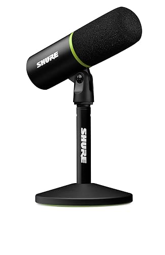 Shure MV6 Gaming Microphone, Dynamic USB PC Mic for Video Games & Streaming - Desktop Stand, Background Noise Cancellation, Tap-to-Mute & 3.5mm Output for Real-Time Headphone Monitoring