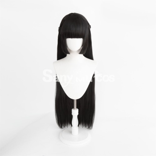Game Zenless Zone Zero Cosplay Hoshimi Miyabi Black Long Cosplay Wig