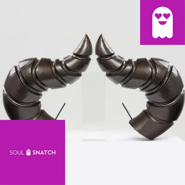 Soul Snatch | Parts: Bovine Demon Horns | Dark brown / One Size