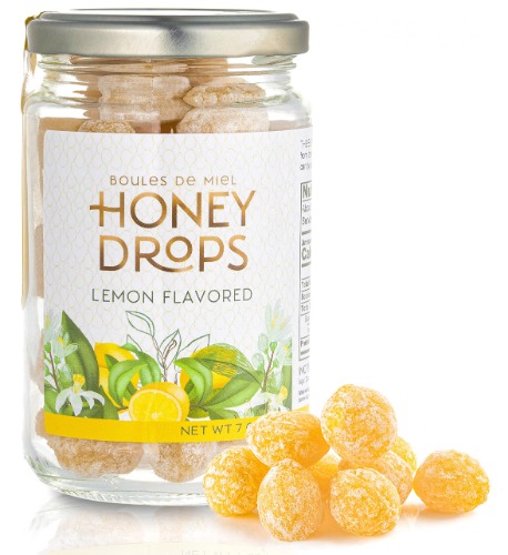 Gourmanity Honey Candy Lemon Drops, Surprise Lemon Flavoured Honey Filling, Soothing & Sweet Treat, Carefully Crafted with Natural Honey, Made in Provence, France, 7oz - 7 Ounce (Pack of 1)