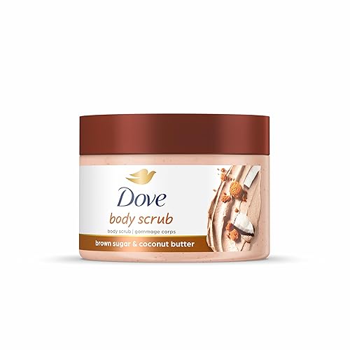 Dove Scrub Brown Sugar & Coconut Butter For Silky Smooth Skin Body Scrub Exfoliates & Restores Skin's Natural Nutrients 10.5 oz - Brown Sugar and Coconut Butter - 10.5 Ounce (Pack of 1)