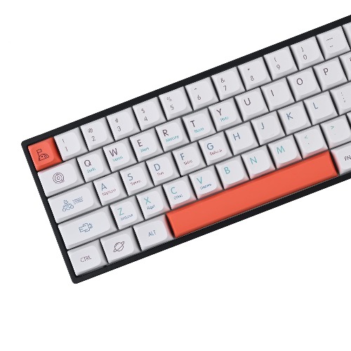 WHYSP XDA Profile PBT Keycaps 60 Percent, 126 Keys Custom Gaming Keycaps Compatiable for Cherry MX Switch Mechanical Keyboard (Planet)