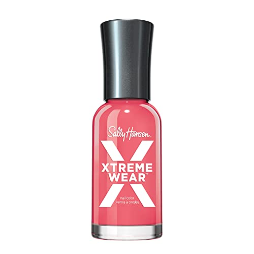 Sally Hansen Xtreme Wear Nail Polish, Streak-Free, Shiny Finish, Long-Lasting Nail Color, Coral Reef, 0.12 fl oz - Coral Reef - 405 - 0.12 Fl Oz (Pack of 1)