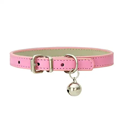 Aosory Cat C with Bells - Cute Accessories for Pet C, Adjustable for Cat and Puppy - Cat and Dog C - Pink