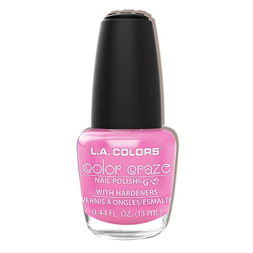 L.A. Colors Craze Nail Polish, Pink Bubbles, 0.44 Fluid Ounce - Pink Bubbles - 0.44 Fl Oz (Pack of 1)