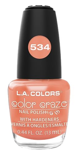 L.A. COLORS Color Craze Nail Polish, Hottie, 0.44 fl. oz., (CNP534) - Hottie - 0.44 Fl Oz (Pack of 1)