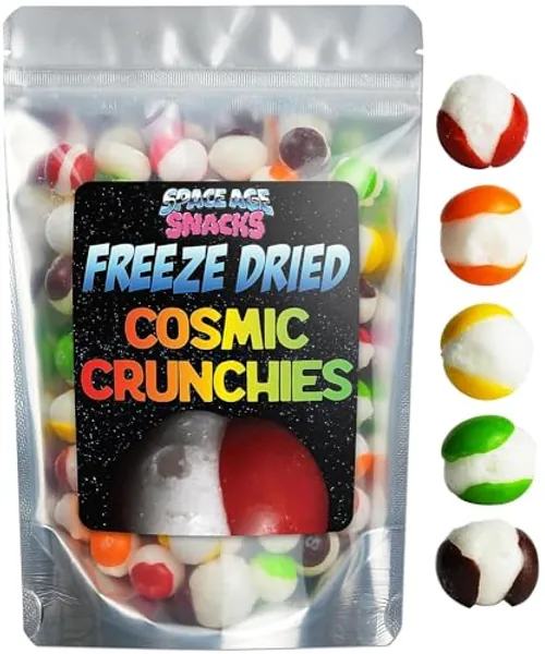 Premium Freeze Dried Candy - 4 Ounce Cosmic Crunchies Freeze Dried Candy - Space Age Snacks Freeze Dry Candy Freetles Dry Freeze Candy for All Ages - Original - 4 Ounce (Pack of 1)