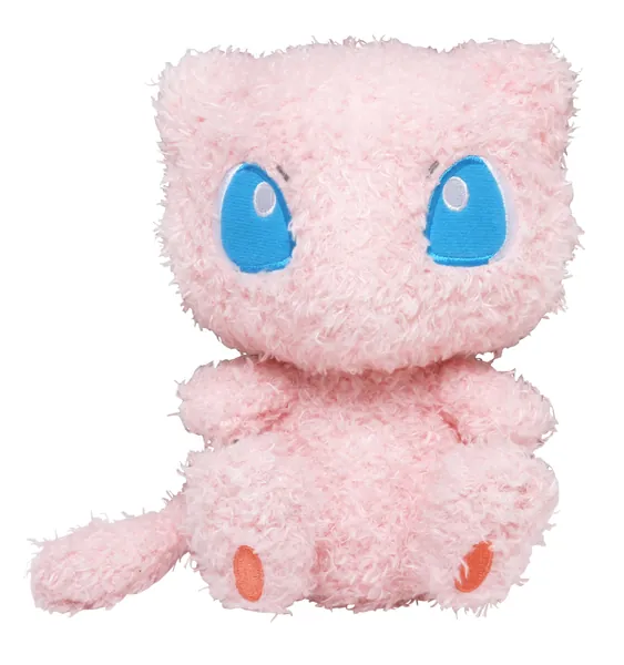 Sekiguchi Pokemon Moko Fluffy Mew Stuffed Plush, 6" - 