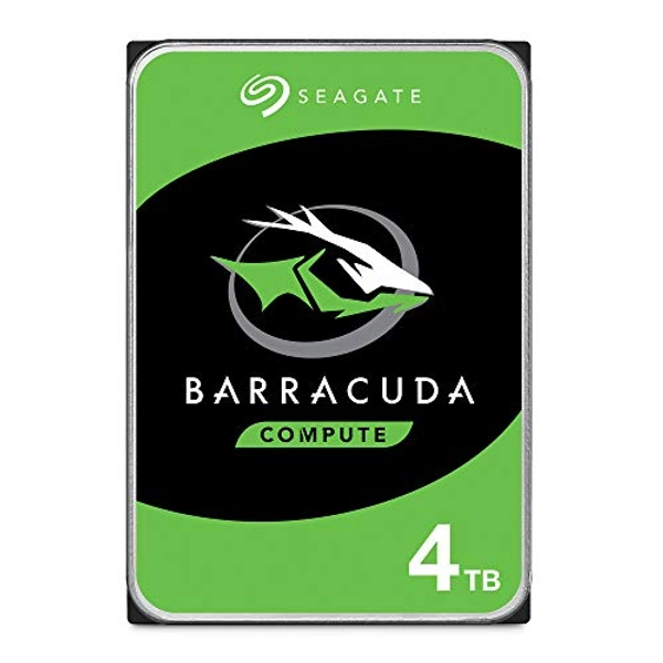 Seagate BarraCuda, 4 To, Disque dur interne HDD – 3,5" SATA 6 Gbit/s 5 400 tr/min, 256 Mo de mémoire cache, pour PC de bureau, Ouverture facile (ST4000DMZ04)
