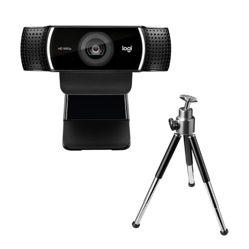 Logitech C922 Pro Stream Webcam, HD 1080p/30fps of HD 720p/60fps supersnel streamen, stereo audio, HD lichtcorrectie, autofocus, voor YouTube, TWitch, XSplit, PC/Mac/Laptop/Macbook/Tablet - Zwart