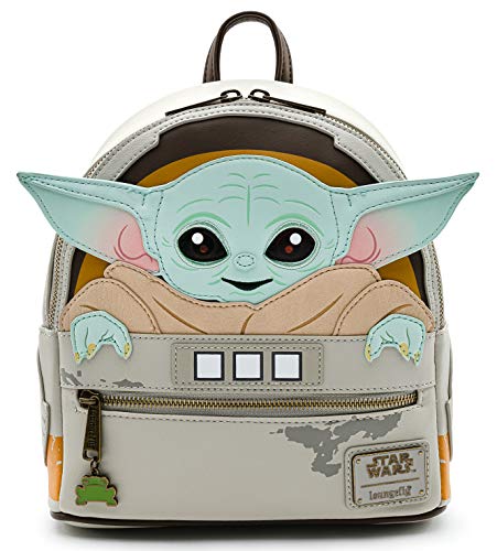 Loungefly Star Wars Baby Yoda The Mandalorian Womens Double Strap Shoulder Bag Purse - One Size