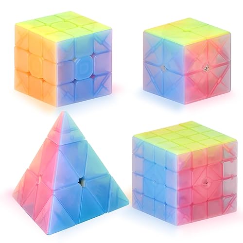 Jelly Stickerless Speed Cube Set
