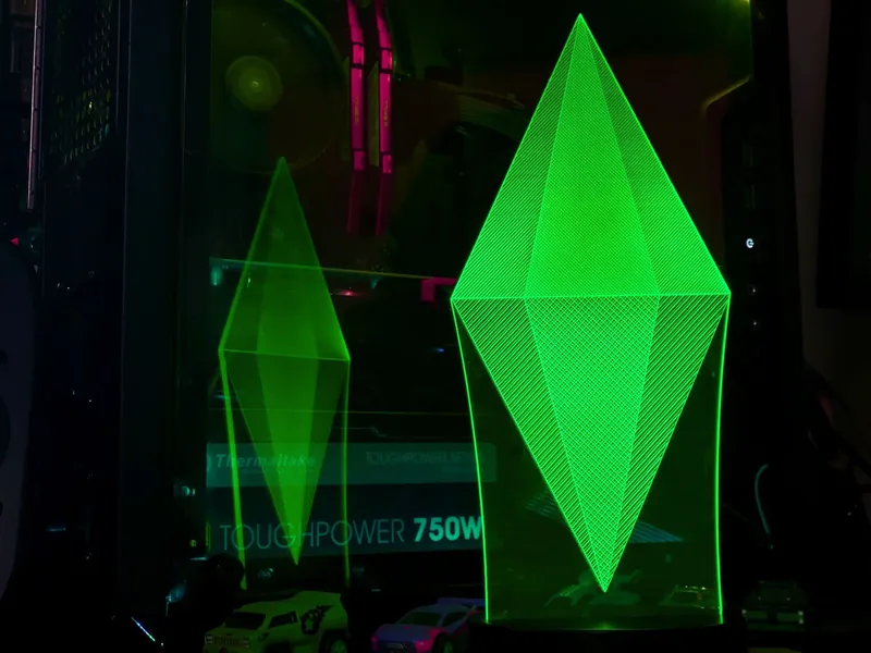 Sims Plumbob Edge Lit led Lamp