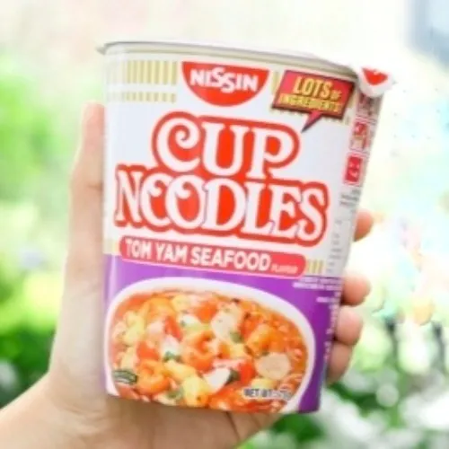 Cup of Nissin Tomyum noodles