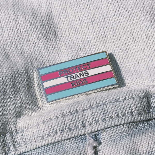 Protect Trans Kids enamel pin