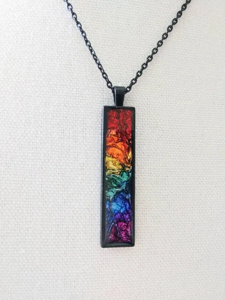 Pride Stained Glass Effect Necklace