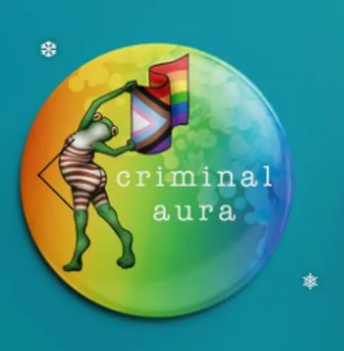 Pride Flag Frog Criminal Aura Magnet