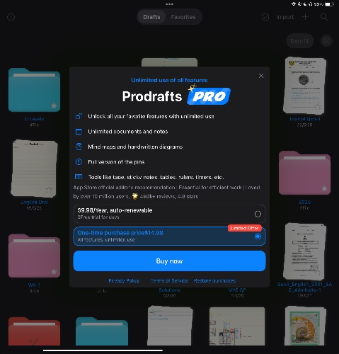 Prodrafts for studying