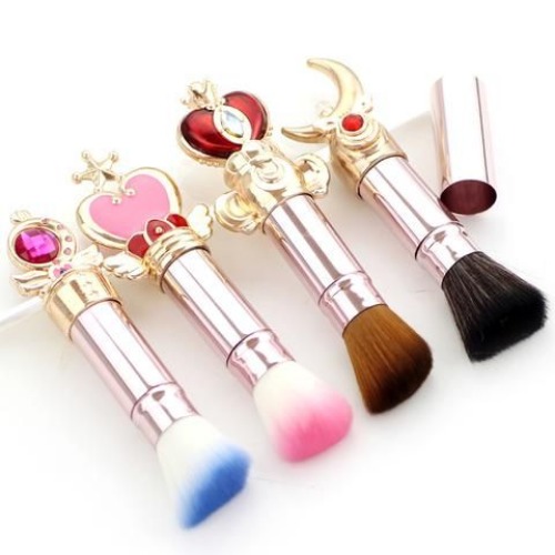 Magical Girl Wand Brushes - 4 Piece Silver Set