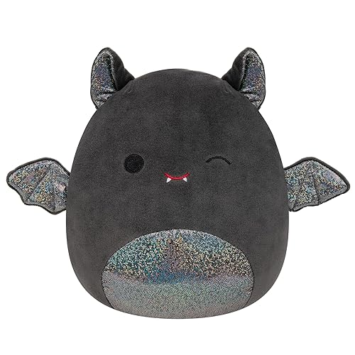 Squishmallows Original 8-Inch Emily Bat with Sparkly Ears and Belly - Medium-Sized Ultrasoft Official Jazwares Plush - 8 inch - Bat