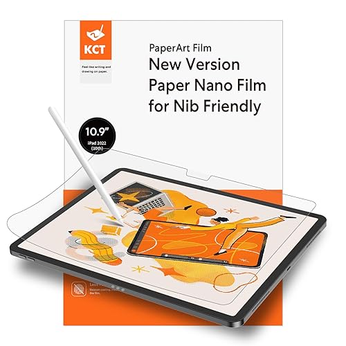KCT 2 Pack Paperfeel Screen Protector Compatible with iPad 10th Generation (10.9 Inch, 2022), Write as Real Paper/High Sensitivity/Anti Glare/Compatible with Apple Pencil