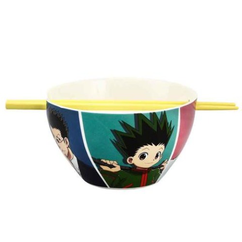 Hunter x Hunter 6” Ceramic Ramen Bowl With Chopsticks