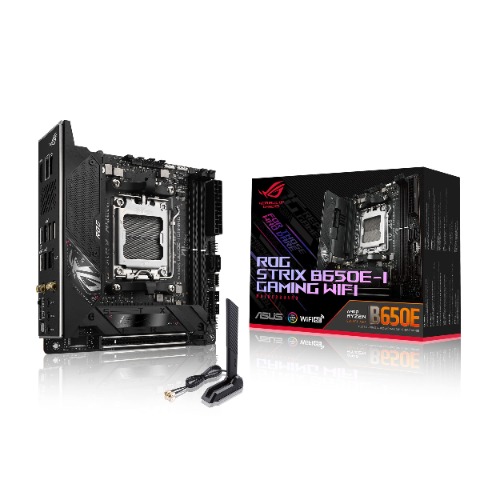ASUS ROG Strix B650E-I Gaming WiFi 6E Socket AM5 Ryzen 7000 Mini-ITX Gaming Motherboard (PCIe 5.0,DDR5,10 + 2power Stages,2xM.2 Slots,USB 3.2 Gen 2x2 Type-C,WiFi 6E) - Mini-ITX